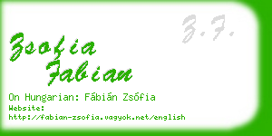 zsofia fabian business card
