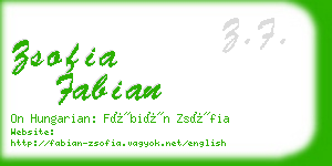 zsofia fabian business card
